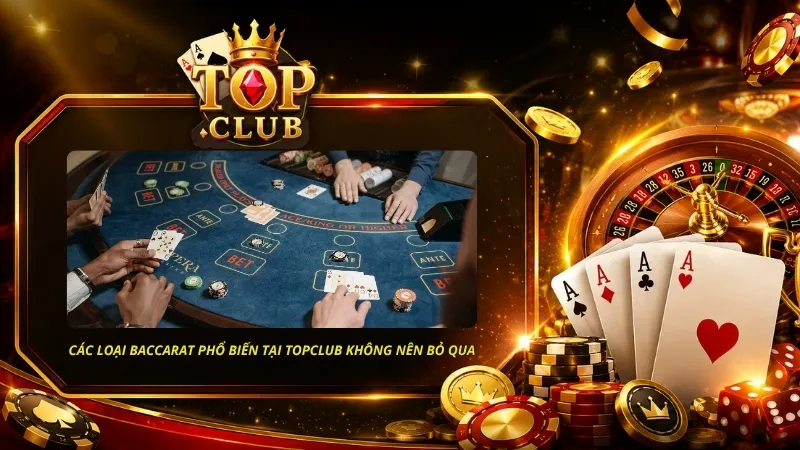 Điểm danh các loại baccarat phổ biến tại TOPCLUB không nên bỏ qua