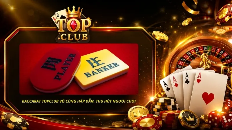 Baccarat TOPCLUB có quy luật dễ hiểu và trải nghiệm casino trực tiếp được đầu tư bài bản